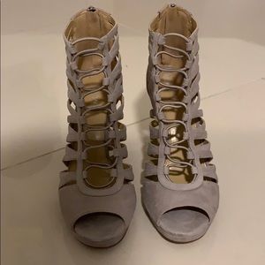 Grey Suede Micheal Kors Strappy Heel